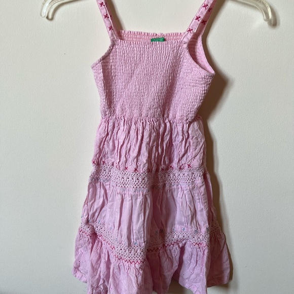 United Colors of Benetton Girls Pink Dress NWOT